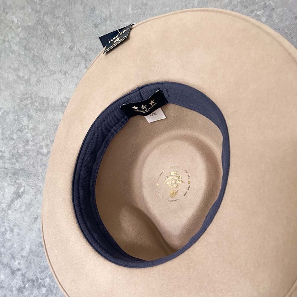 American Hat Makers Oakley Crushable Wool Felt Teardrop Fedora, NWT - Picture 3 of 3